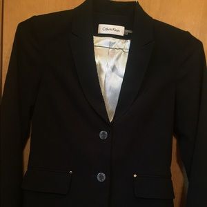 Calvin Klein dark blue blazer.